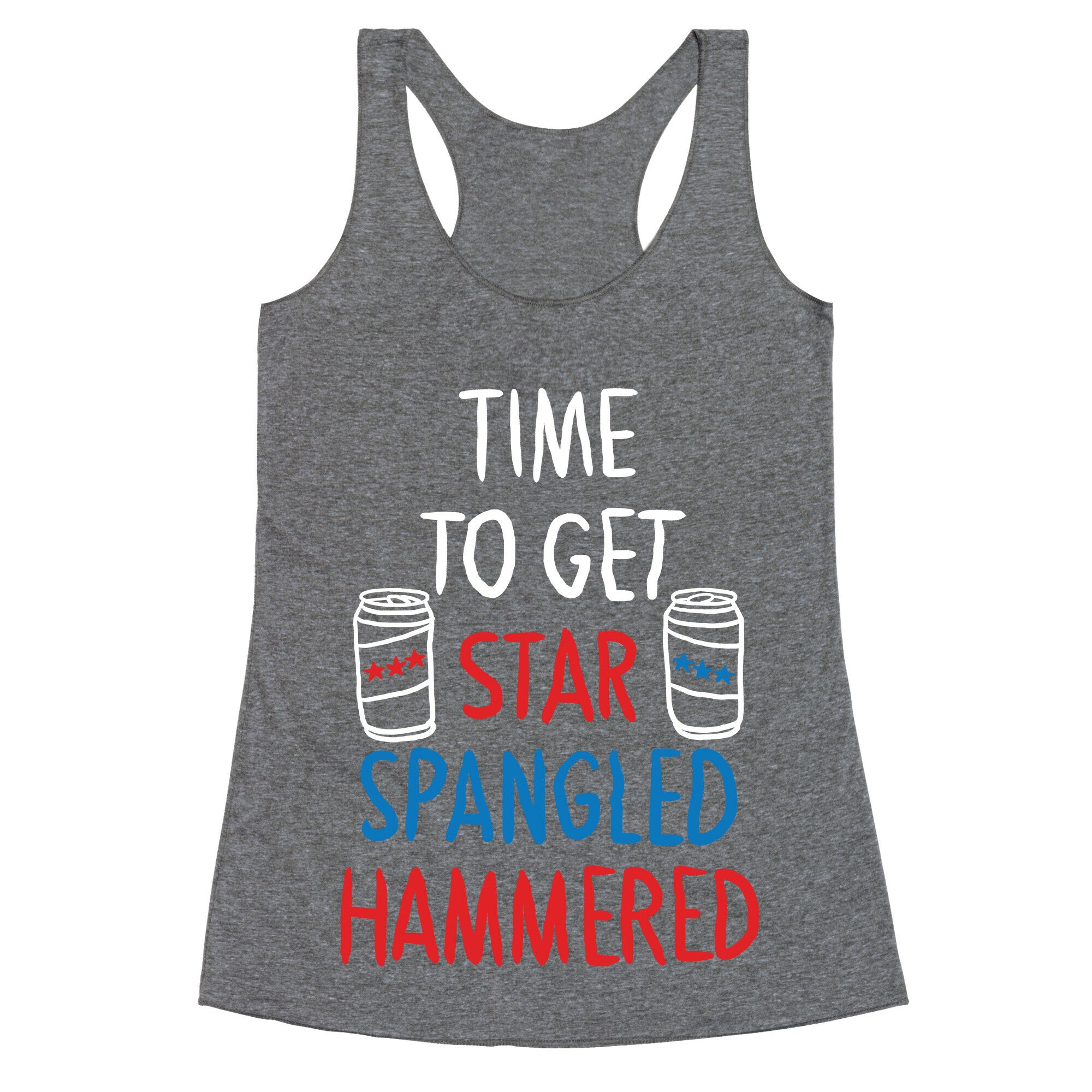 Time to Get Star Spangled Hammered Racerback Tank